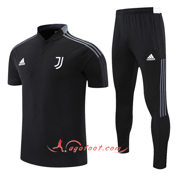 Ensemble Polo Juventus + Pantalon Noir/Gris 2021/2022