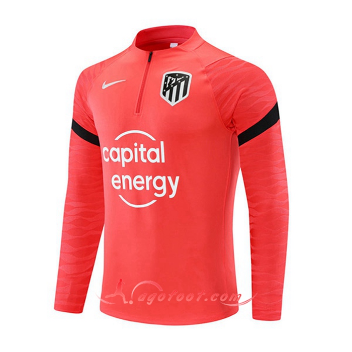 Sweatshirt Training Atletico Madrid Rouge/Noir 2021/2022