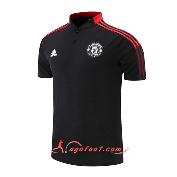 Polo Foot Manchester United Rouge/Noir 2021/2022