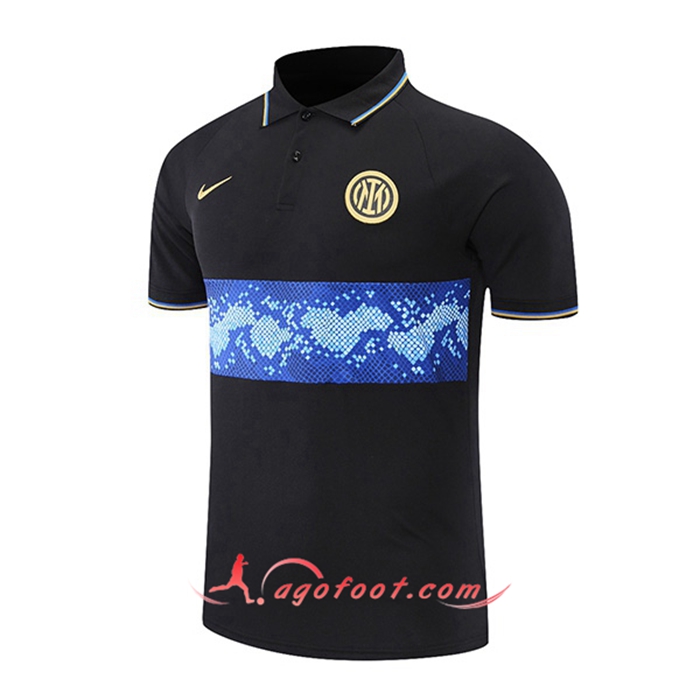 Polo Foot Inter Milan Noir/Bleu 2021/2022