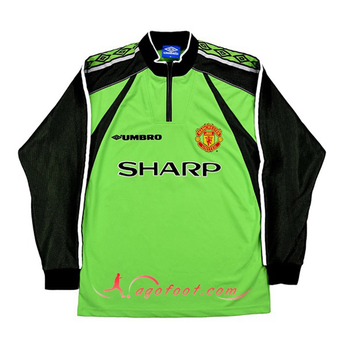 Maillot de Foot Manchester United Retro Exterieur Manche Longue 1998/1999