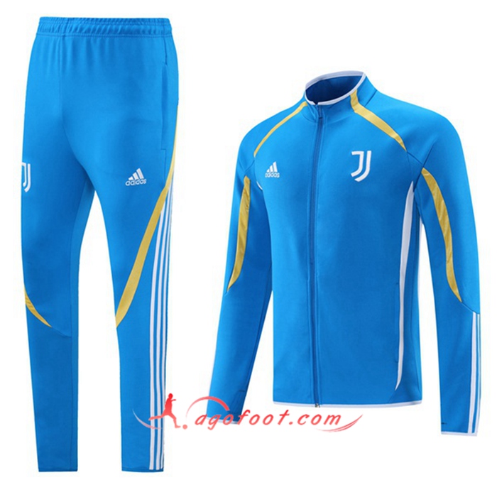 Ensemble Survetement de Foot - Veste Juventus Bleu/Jaune 2021/2022