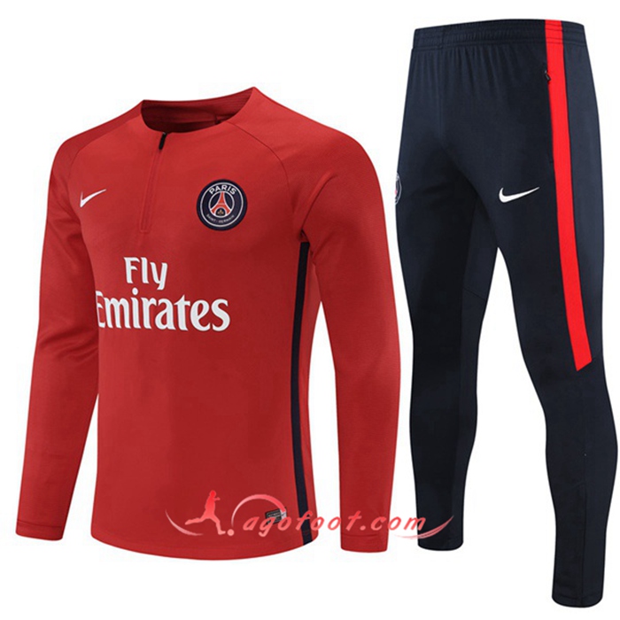 Ensemble Survetement de Foot Jordan PSG Enfant Rouge 2016/2017