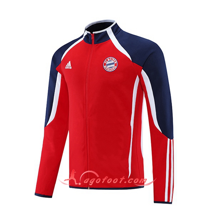 Veste Foot Bayern Munich Rouge/Blanc/Bleu Marin 2021/2022