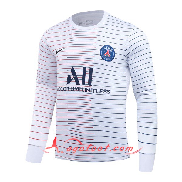Nouveau Training Sweatshirt Pairis PSG ALL Blanc Rayures 19/20