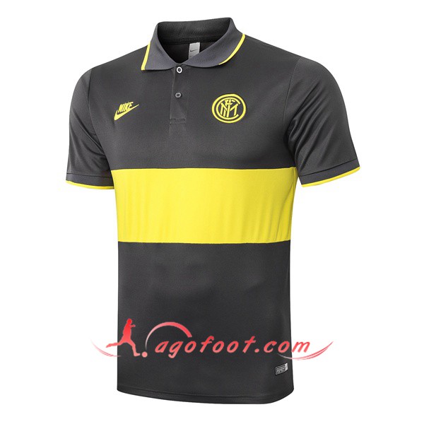 Polo Foot Inter Milan Gris Jaune 19/20