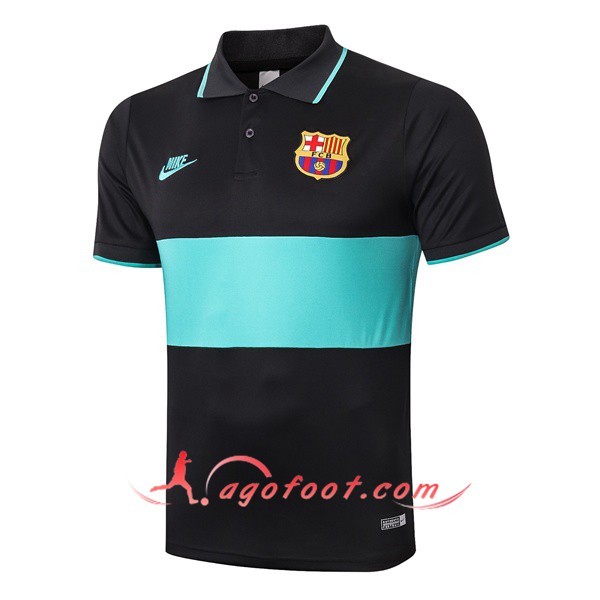 Polo Foot FC Barcelone Noir Vert 19/20
