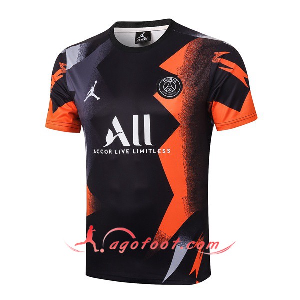 Polo Foot PSG ALL Noir Jaune 19/20