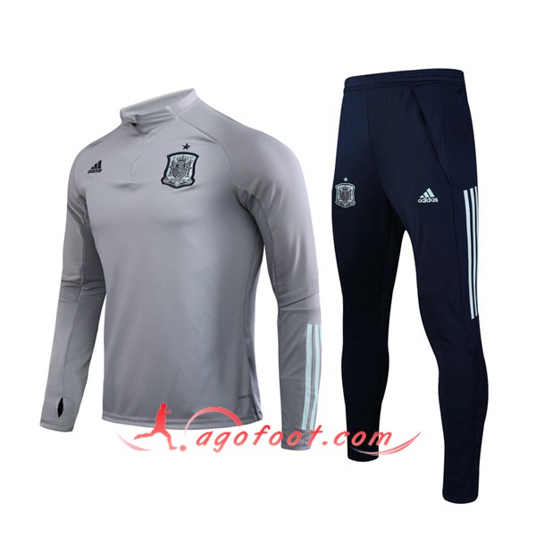 Ensemble Survetement de Foot Espagne Gris Clair 20/21