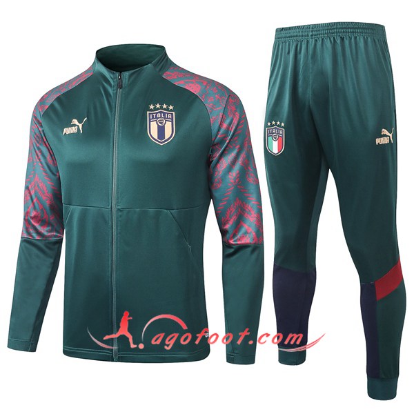 Ensemble Survetement de Foot - Veste Italie Vert 20/21