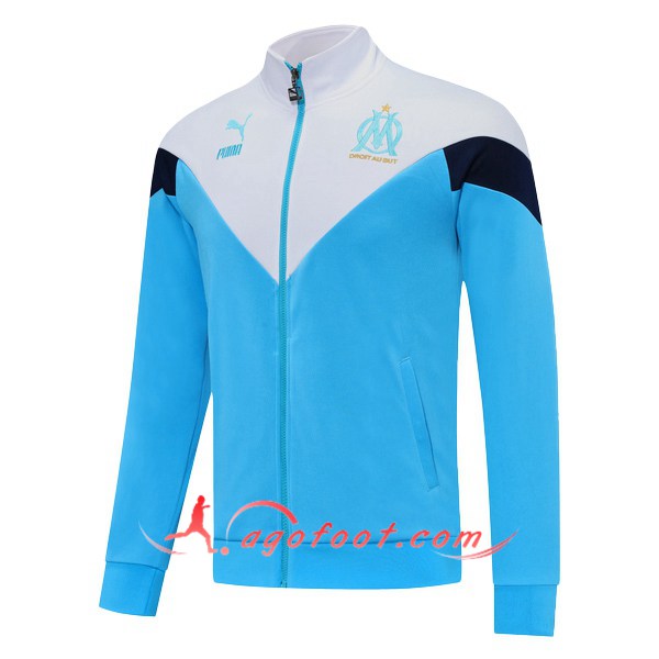 Nouveau Veste Foot Marseille OM Bleu 20/21