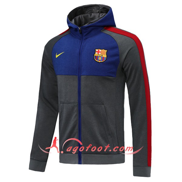 Nouveau Veste A Capuche FC Barcelone Gris 20/21
