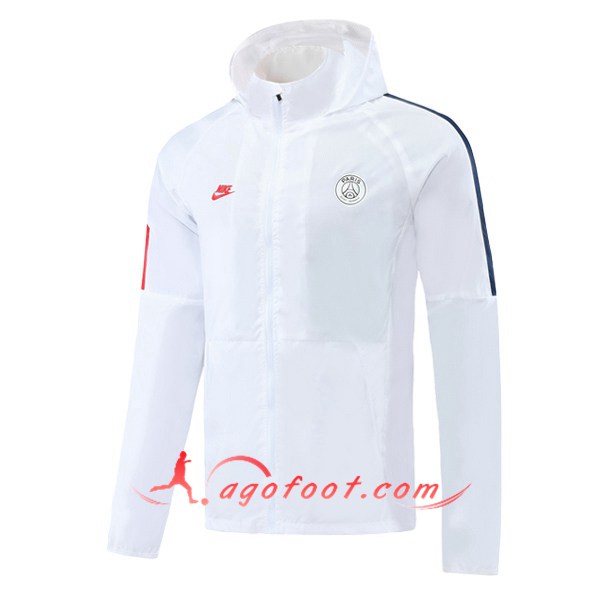 Nouveau Coupe-Vent Paris PSG Blanc 20/21