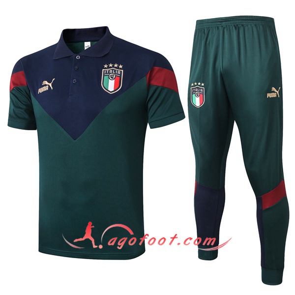 Ensemble Polo Italie + Pantalon Vert 20/21