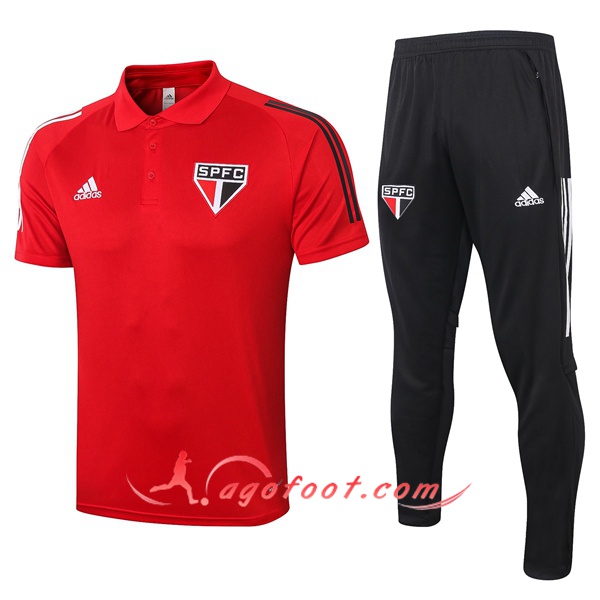 Ensemble Polo Sao Paulo FC + Pantalon Rouge 20/21