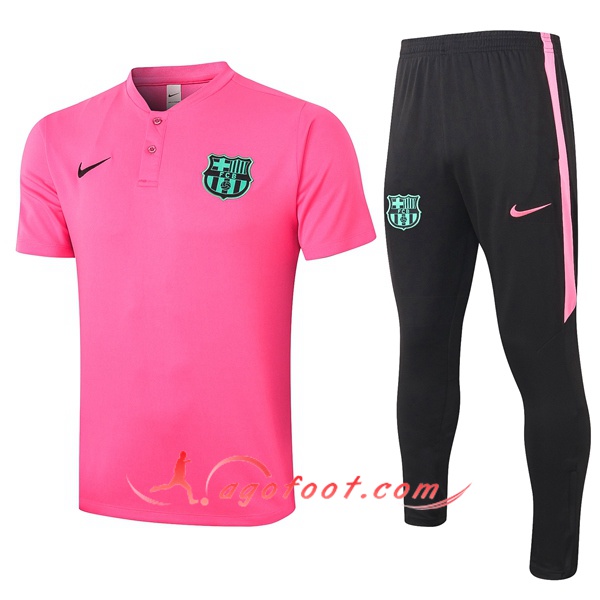 Ensemble Polo FC Barcelone + Pantalon Rose 20/21