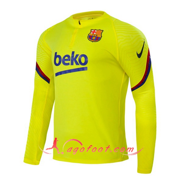 Nouveau Training Sweatshirt FC Barcelone Jaune 20/21