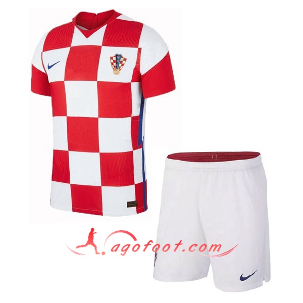 Maillot Foot Croatie Enfants Domicile Personnalisé Floqué 20/21