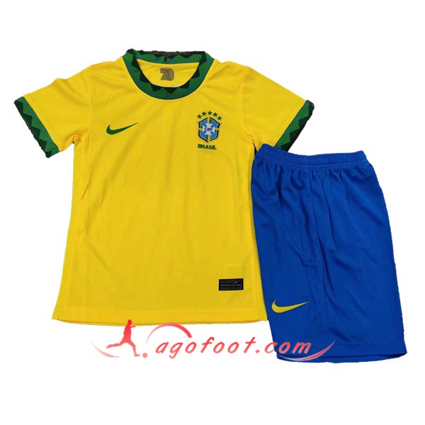 Maillot Foot Bresil Enfants Domicile Personnalisé Floqué 20/21