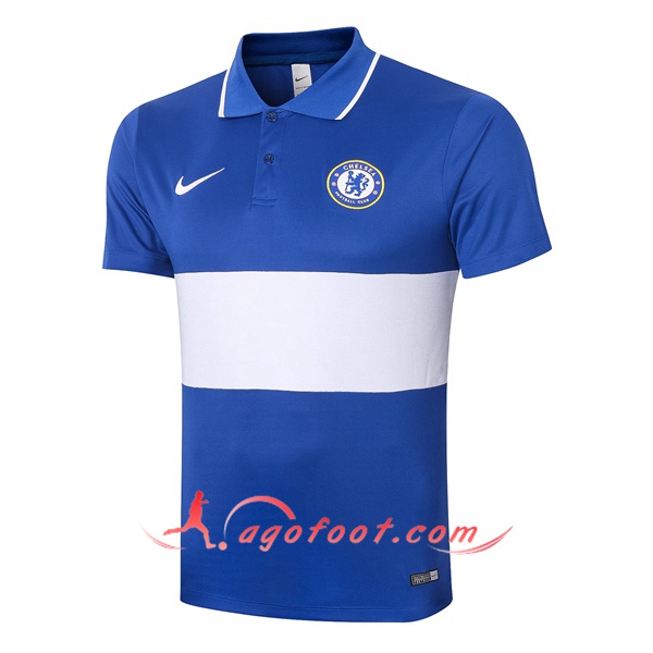 Polo Foot FC Chelsea Bleu Blanc 20/21