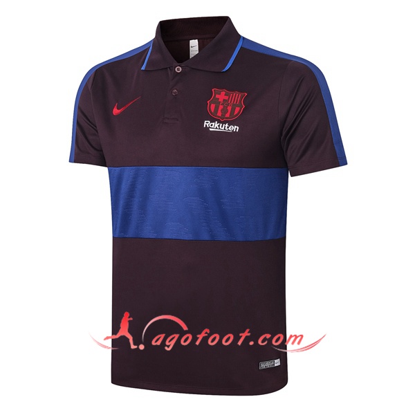 Polo Foot FC Barcelone Marron Bleu 20/21