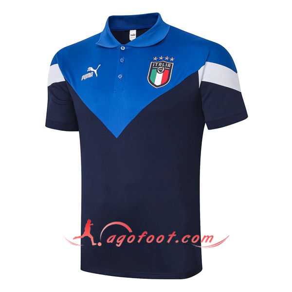 Polo Foot Italie Bleu 20/21