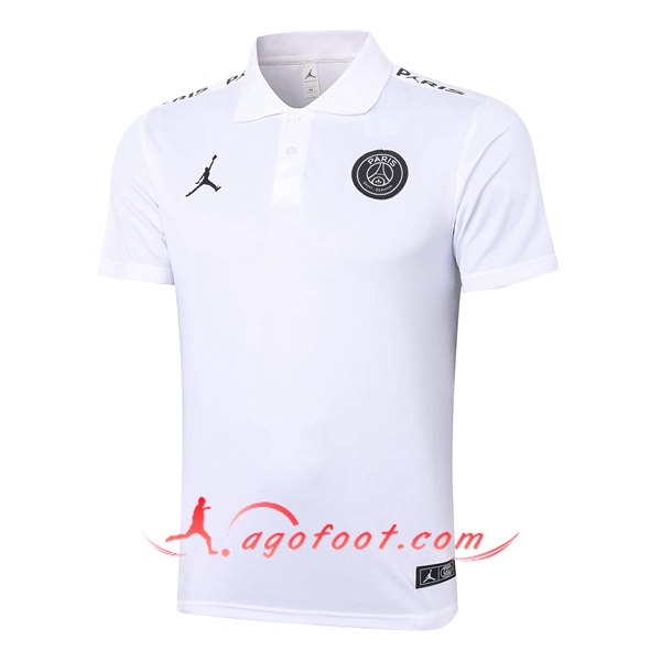Polo Foot Paris PSG Jordan Blanc 20/21