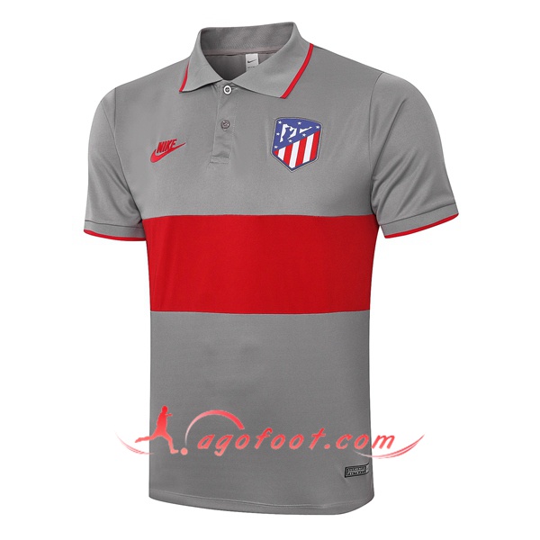 Polo Foot Atletico Madrid Gris Rouge 20/21