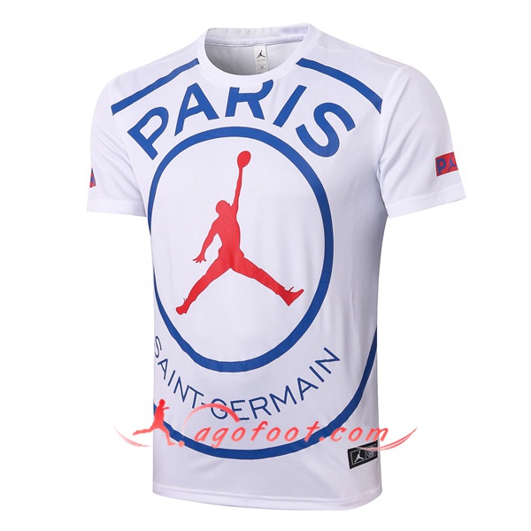 Training T-Shirts Paris PSG Jordan Blanc 20/21