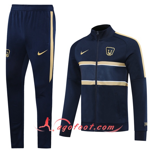 Ensemble Survetement Foot - Veste Pumas UNAM Bleu Royal 20/21