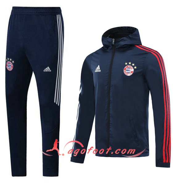 Coupe-Vent Survetement Foot Bayern Munich Bleu Royal 20/21