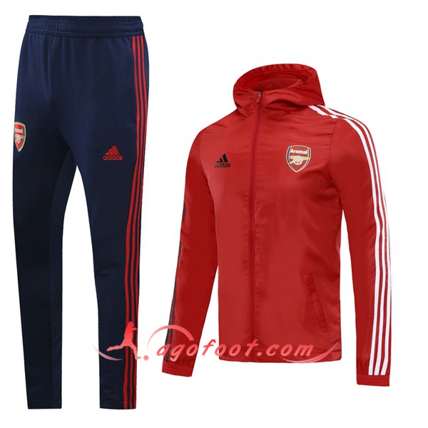 Coupe-Vent Survetement Foot Arsenal Rouge 20/21