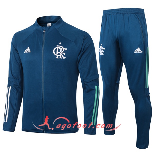 Ensemble Survetement Foot - Veste Flamengo Bleu Royal 20/21