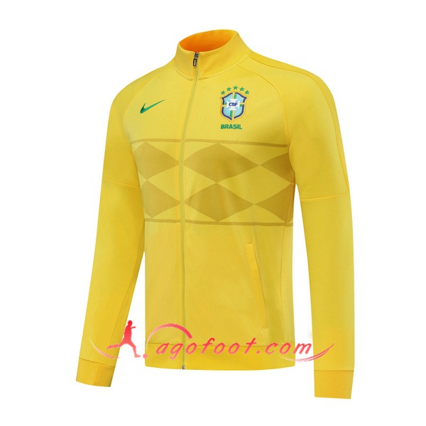 Nouveau Veste Foot Bresil Jaune 20/21
