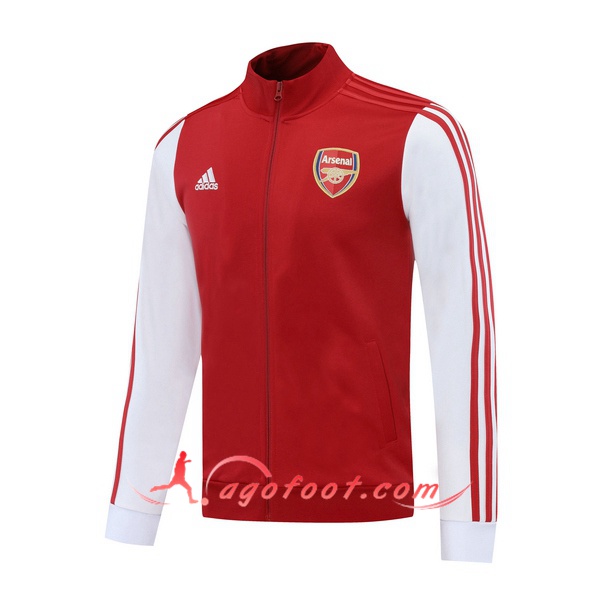 Nouveau Veste Foot Arsenal Rouge Blanc 20/21