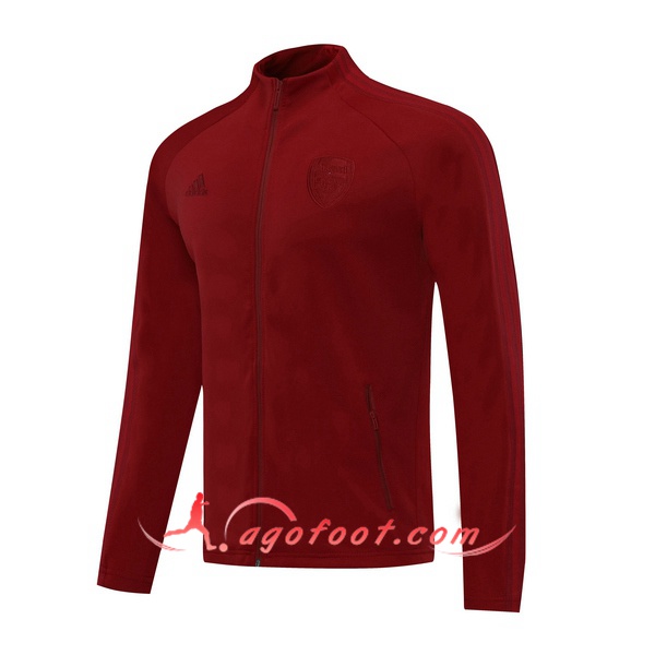 Nouveau Veste Foot Arsenal Rouge Fonce 20/21