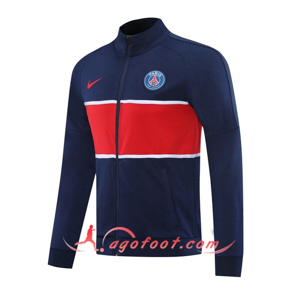 Nouveau Veste Foot Pairis PSG Bleu Rouge 20/21