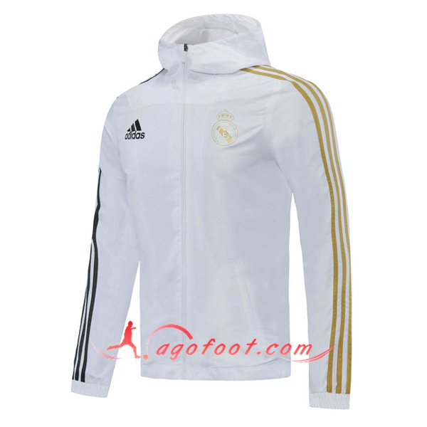 Nouveau Coupe-Vent Real Madrid Blanc 20/21