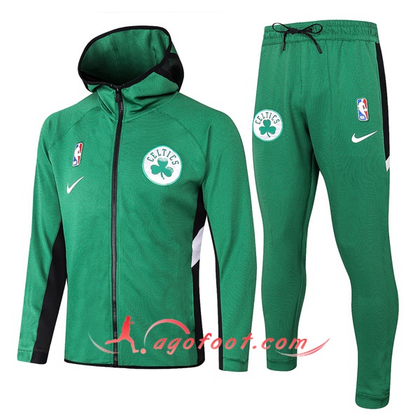 Veste A Capuche Survetement Boston Celtics Vert 20/21