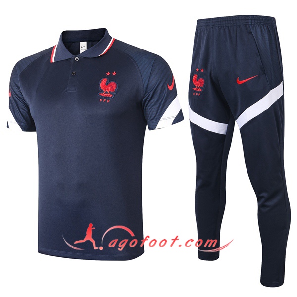 Ensemble Polo France + Pantalon Bleu Royal 20/21