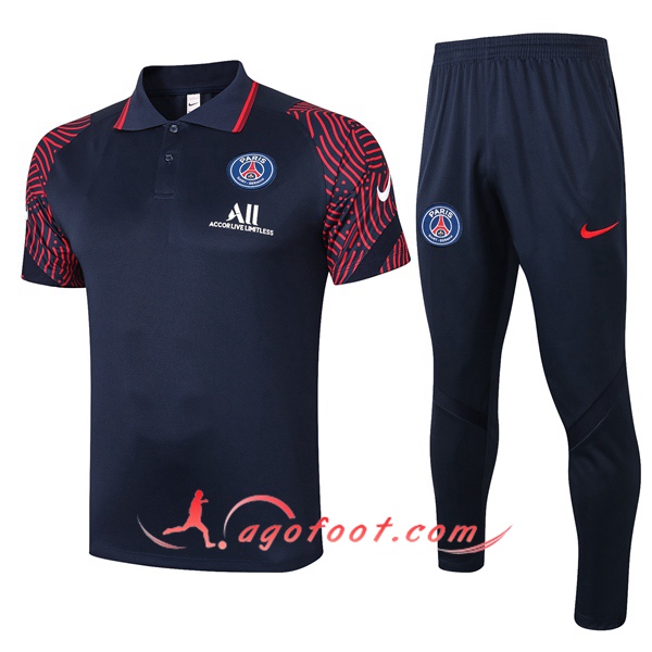 Ensemble Polo Paris PSG + Pantalon Bleu Royal 20/21