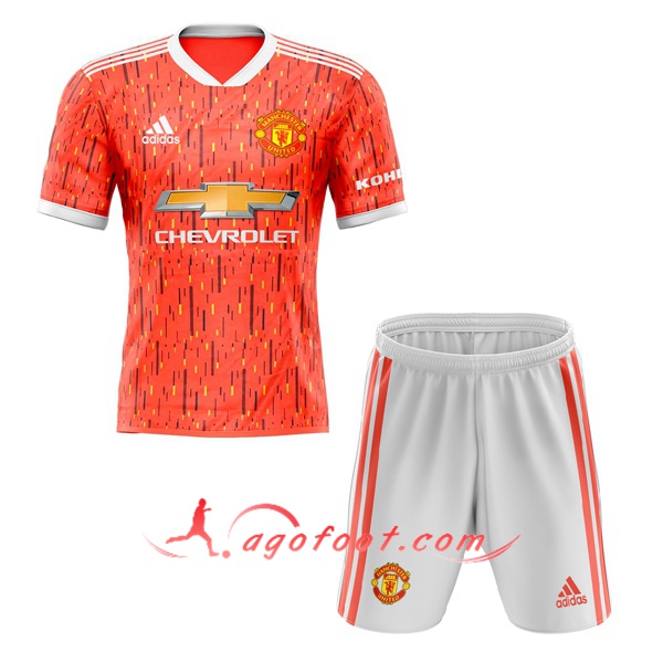 Ensemble Maillots Foot Manchester United Enfants Domicile Version Fuite 20/21