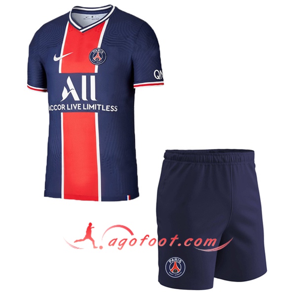 Ensemble Maillots Foot Paris PSG Enfants Domicile Version Fuite 20/21