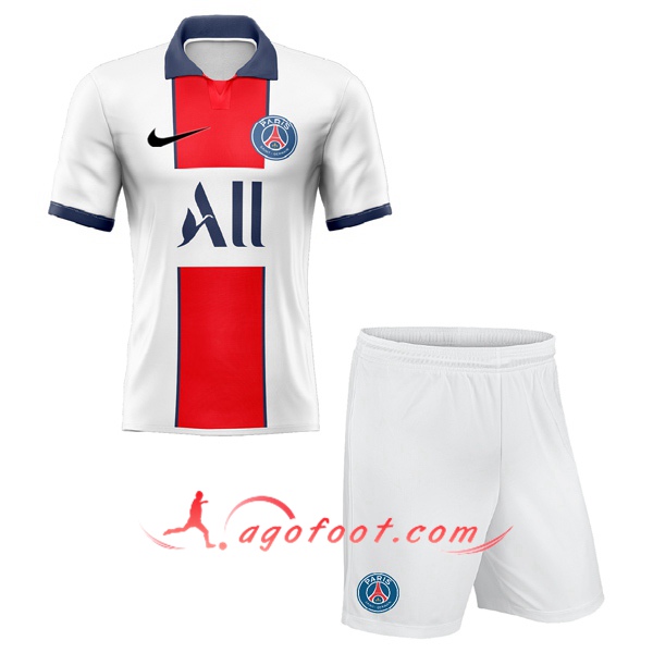 Ensemble Maillots Foot Paris PSG Enfants Exterieur Version Fuite 20/21