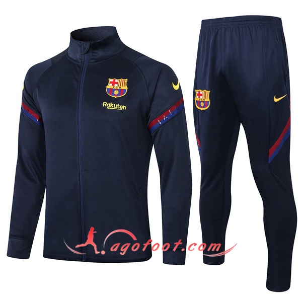 Ensemble Survetement de Foot - Veste FC Barcelone Bleu Royal 20/21
