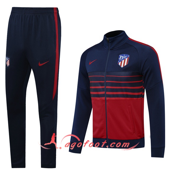Ensemble Survetement de Foot - Veste Atletico Madrid Bleu Royal 20/21