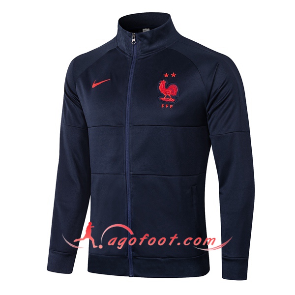 Nouveau Veste Foot France Bleu Royal 20/21