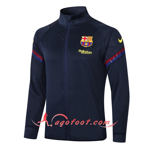 Nouveau Veste Foot FC Barcelone Bleu Royal 20/21