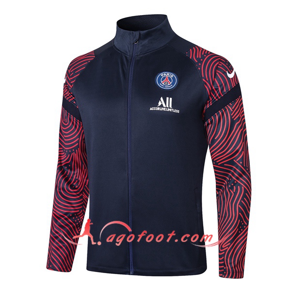Nouveau Veste Foot Pairis PSG Bleu 20/21