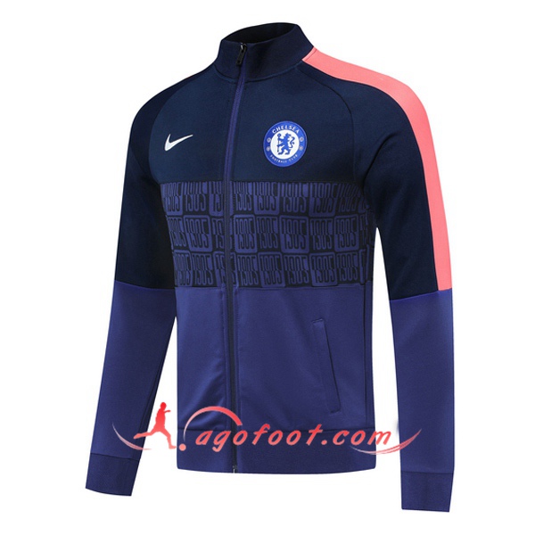 Nouveau Veste Foot FC Chelsea Bleu 20/21